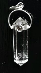 Transparent Crystal Quartz Pencil Pendant