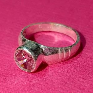 Men Citrine Gemstone Silver Ring