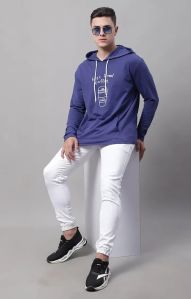 Mens Blue Fleece Hoodies