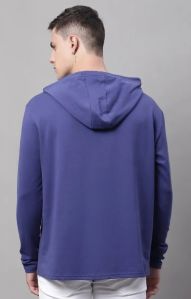 Mens Blue Fleece Hoodies