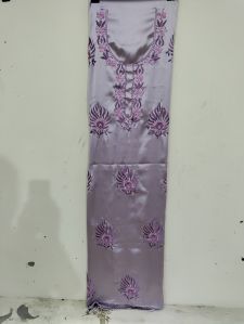 Light Purple Satin Embroidered Unstitched Suit