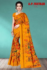 Heavy Weightless Printed Fancy Saree Bright Matching with Blouse 6 Mtr for women