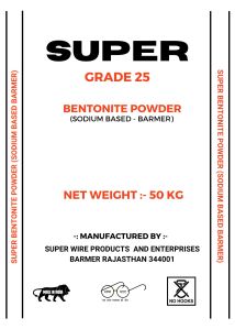 Grade 25 Bentonite Powder