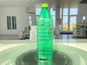 1 Litre Square Green Distilled Water Bottle