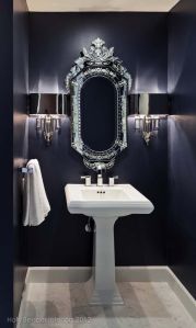 Stunning Dark Moody Bathroom Antique Mirror