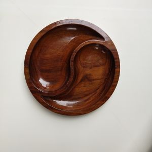 8 Inch Round Wooden Partition Plate