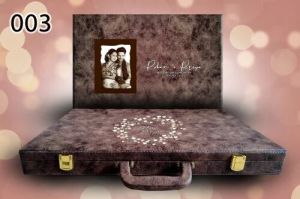 Leather Dark Brown Photo Album Box