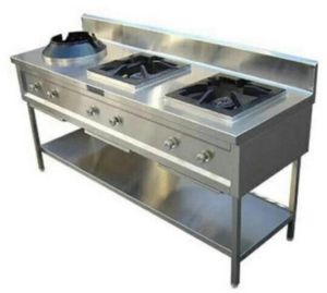 Stainless Steel Three Burner Range