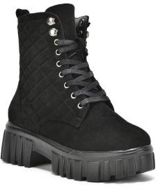 Ladies Black Lace Up Boots