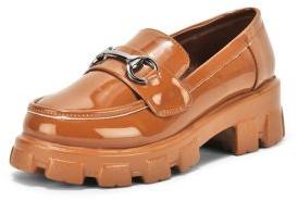 Ladies Brown Slip On Loafer Shoes