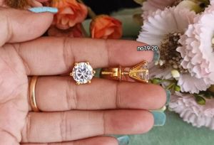 Certified Gold Moissanite Studs