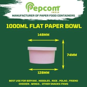 1000ml Flat Paper Container