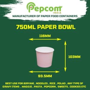 750ml Paper Container With Lid