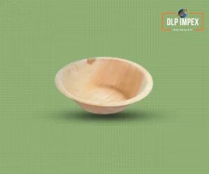 5 Inch Round Areca Palm Leaf Bowl