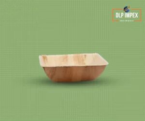 6.5 Inch Square Areca Palm Leaf Bowl