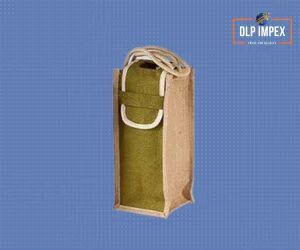 Loop Handle Jute Wine Bag