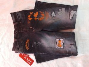 Kids damage jeans