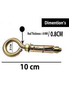 Hard Metal Closed Hook Anchor Fasteners, 6mm,8mm,10mm,12mm