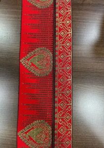 3inch Red Zari Maharani Lace