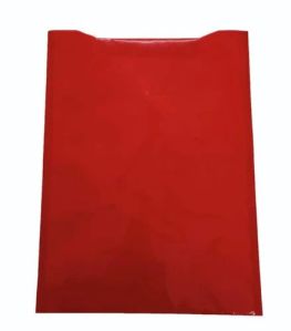 Red and White PVC Button File Folder