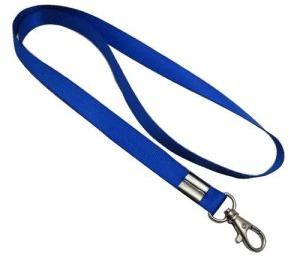 Plain Blue ID Card Lanyard