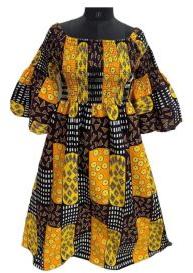 AFRICAN PRINT WOMAN DRESS