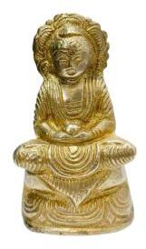 buddha 01 gold brass statue