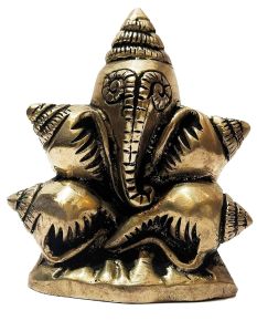 brass ganesha shankh idol