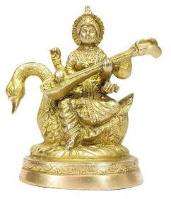 saraswati murti brass idols