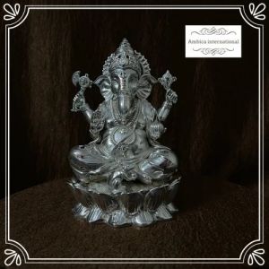 7inch Silver Ganesh Statue