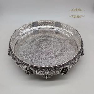 Silver Ashta Laxmi Plate