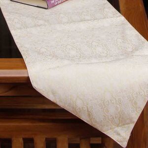 Golden Jacquard Table Runner