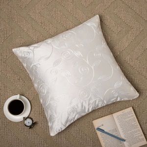 White Satin Silk Cushion Cover
