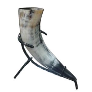 Viking Drinking Horn With Stand