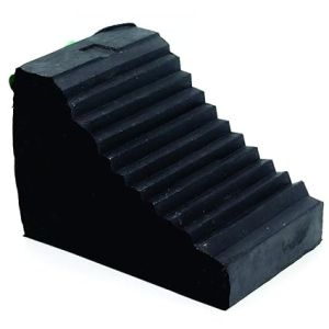 Solid Rubber Wheel Chock With Handle