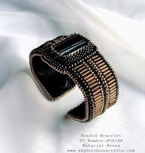 Brass Beaded Bracelet