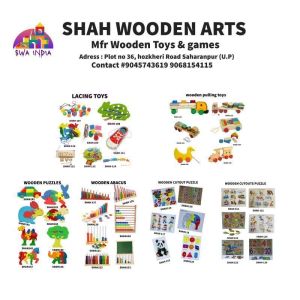 Wooden Lacing Toy Shoe