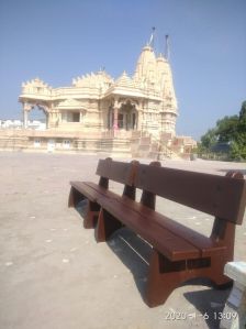 Brown Cement Garden Bench