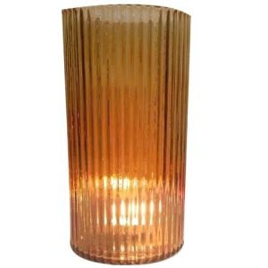Cylindrical Glass Candle Holder