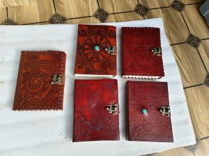 leather embossed notebooks