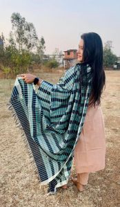Sea Green Designer Checks Dupatta