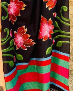 Floral Kalamkari Hand Painted Dupatta