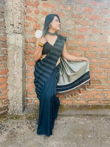 Stripes Pure Handloom Cotton Saree