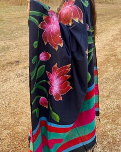Floral Kalamkari Hand Painted Dupatta