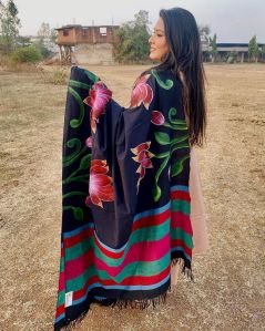 Floral Kalamkari Hand Painted Dupatta