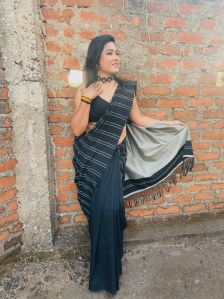 Stripes Pure Handloom Cotton Saree