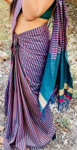 Purple Color Dual Tone Cotton Saree
