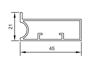 AP-AG779 45mm Aluminium Frame Profile