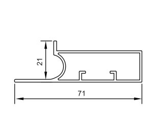 AP-AG780 45mm Aluminium handle Profile