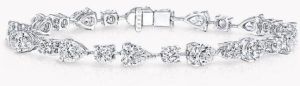 3.00ctw Alternate Pear And Round Diamond Bracelet